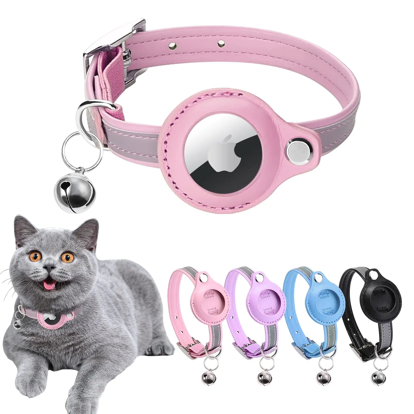PurrTrack Reflective AirTag Cat Collar