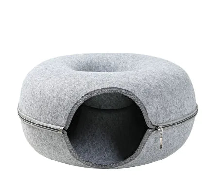 4-Season Felt Cat Tunnel Bed