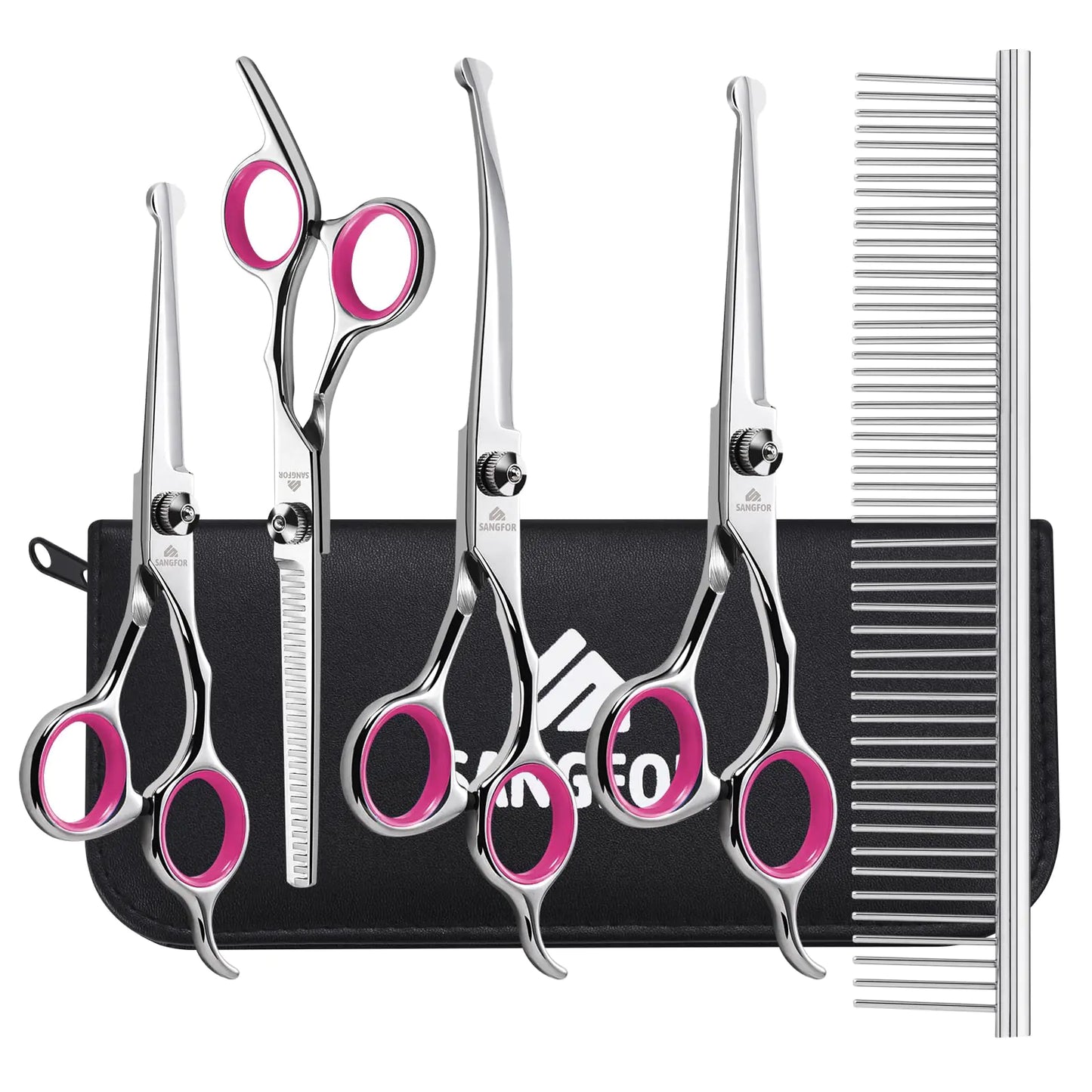 PawMaster 6-in-1 Dog Grooming Scissors Kit