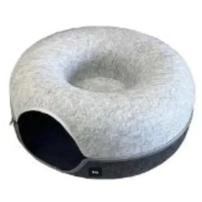4-Season Felt Cat Tunnel Bed