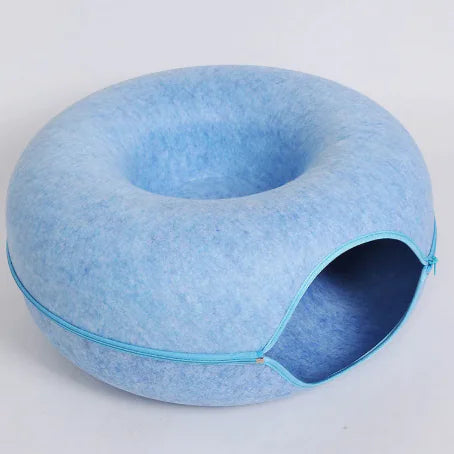 4-Season Felt Cat Tunnel Bed
