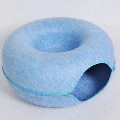 4-Season Felt Cat Tunnel Bed